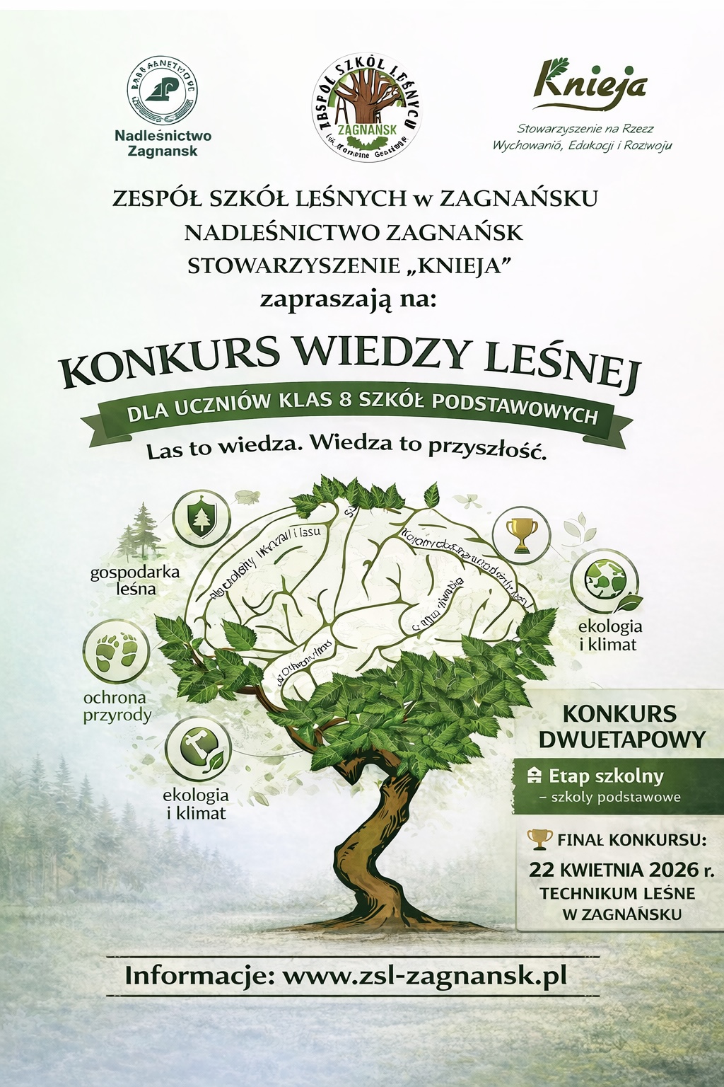 Plakat konkurs wiedzy leśnej