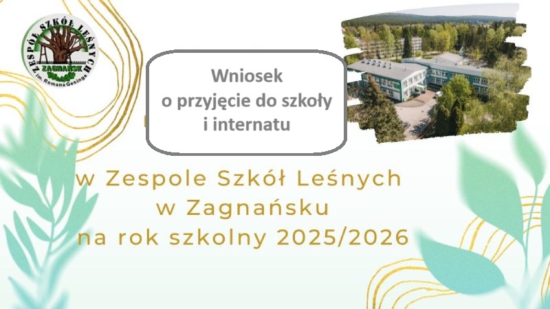 Wniosek o przyjęcie do szkoły i internatu